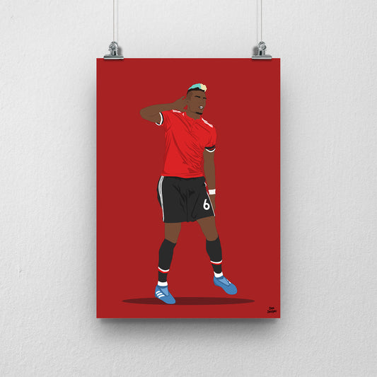 Paul Pogba Manchester United Print – Football Artwork
