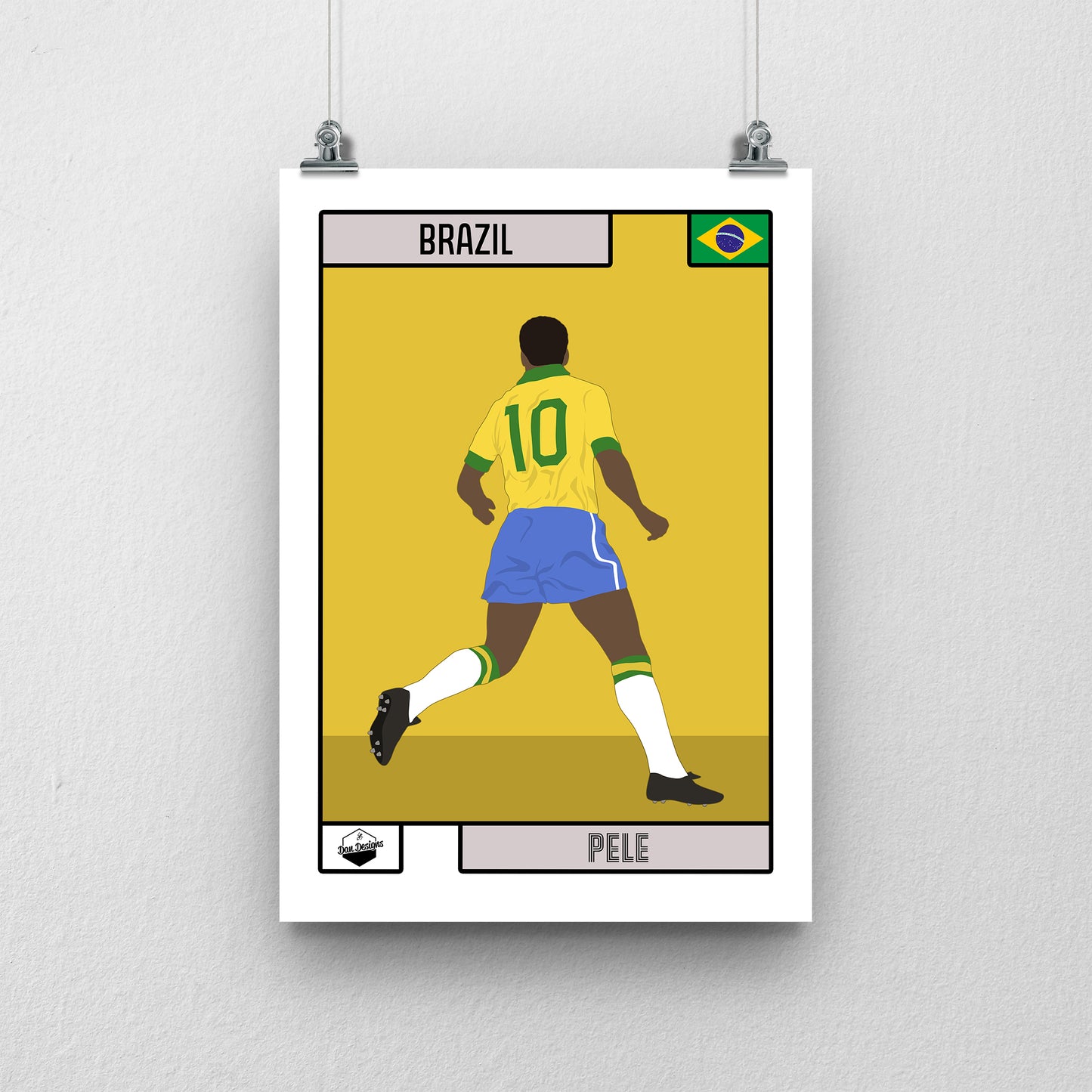 Pele Brazil Print – World Cup Football Artwork
