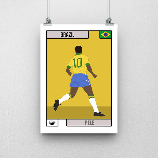 Pele Brazil Print – World Cup Football Artwork