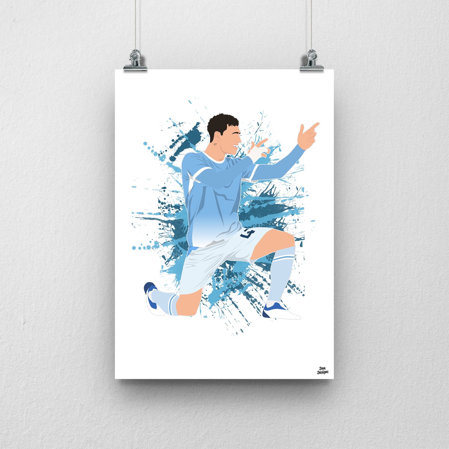 Phil Foden Manchester City Print – Football Artwork