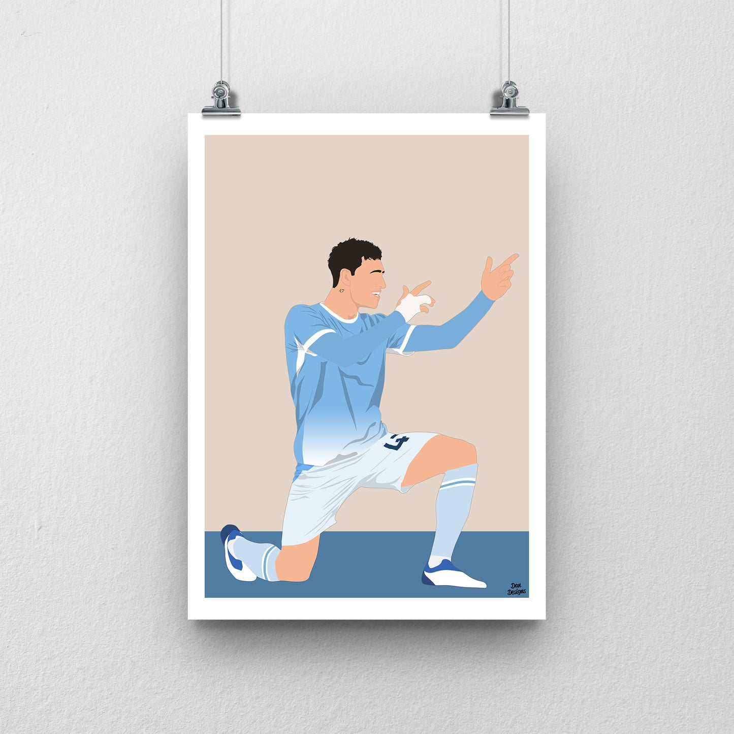 Phil Foden Manchester City Print – Football Artwork
