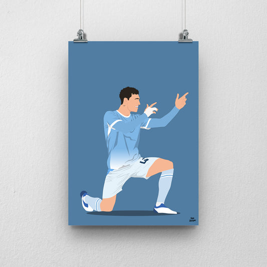 Phil Foden Manchester City Print – Football Artwork