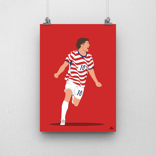 Christian Pulisic Print – USA World Cup 2026 Goal Celebration Artwork