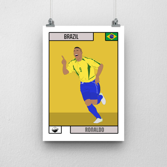 Ronaldo Brazil Print - World Cup Goal Print