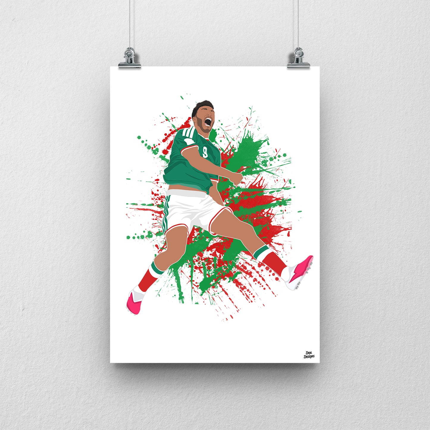 Raúl Jiménez Print – Mexico World Cup 2026 Goal Artwork