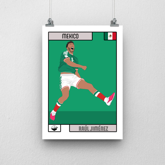Raúl Jiménez Print – Mexico World Cup 2026 Goal Artwork