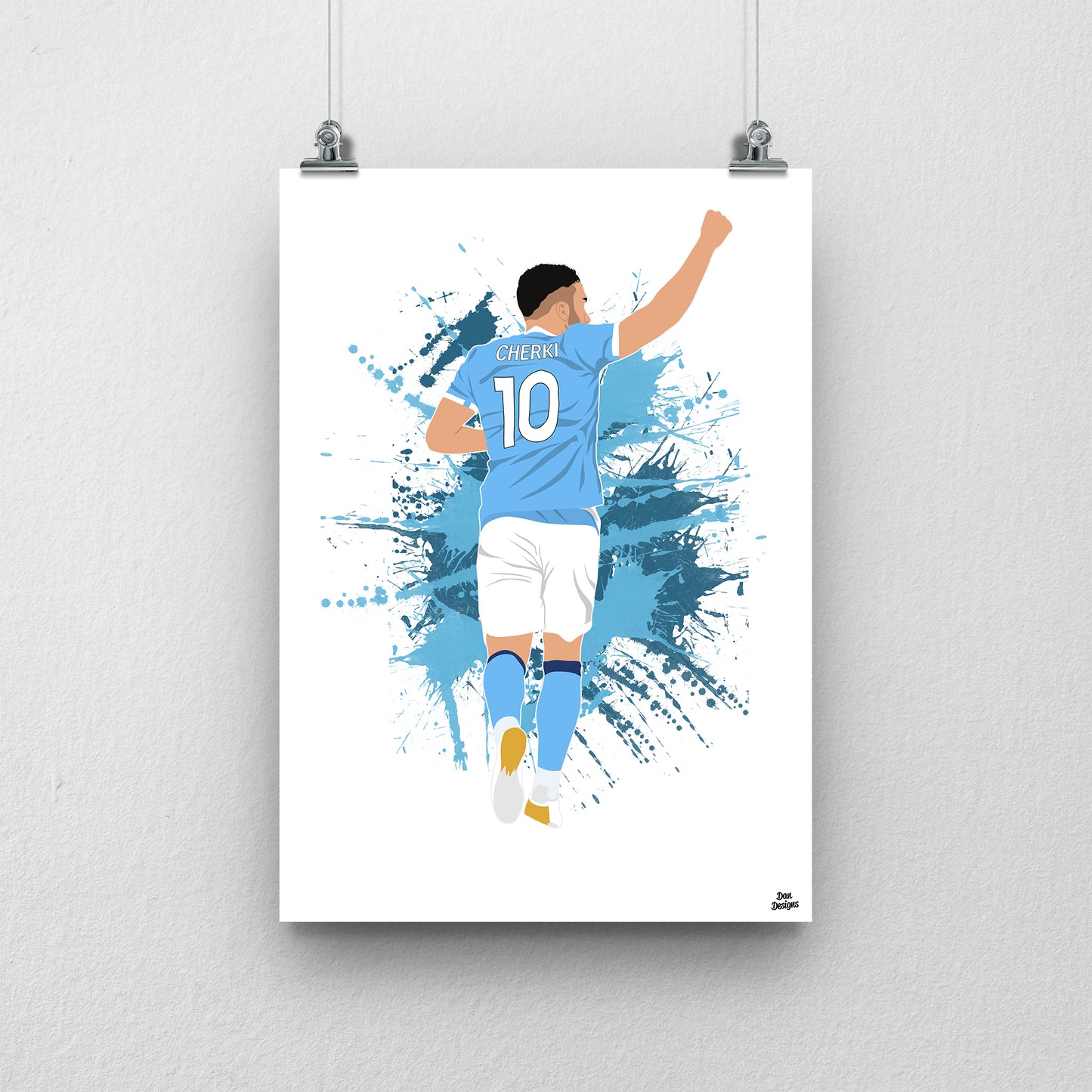 Rayan Cherki Print | Man City Football Poster
