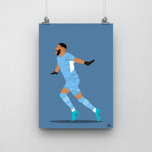 Riyad Mahrez Print