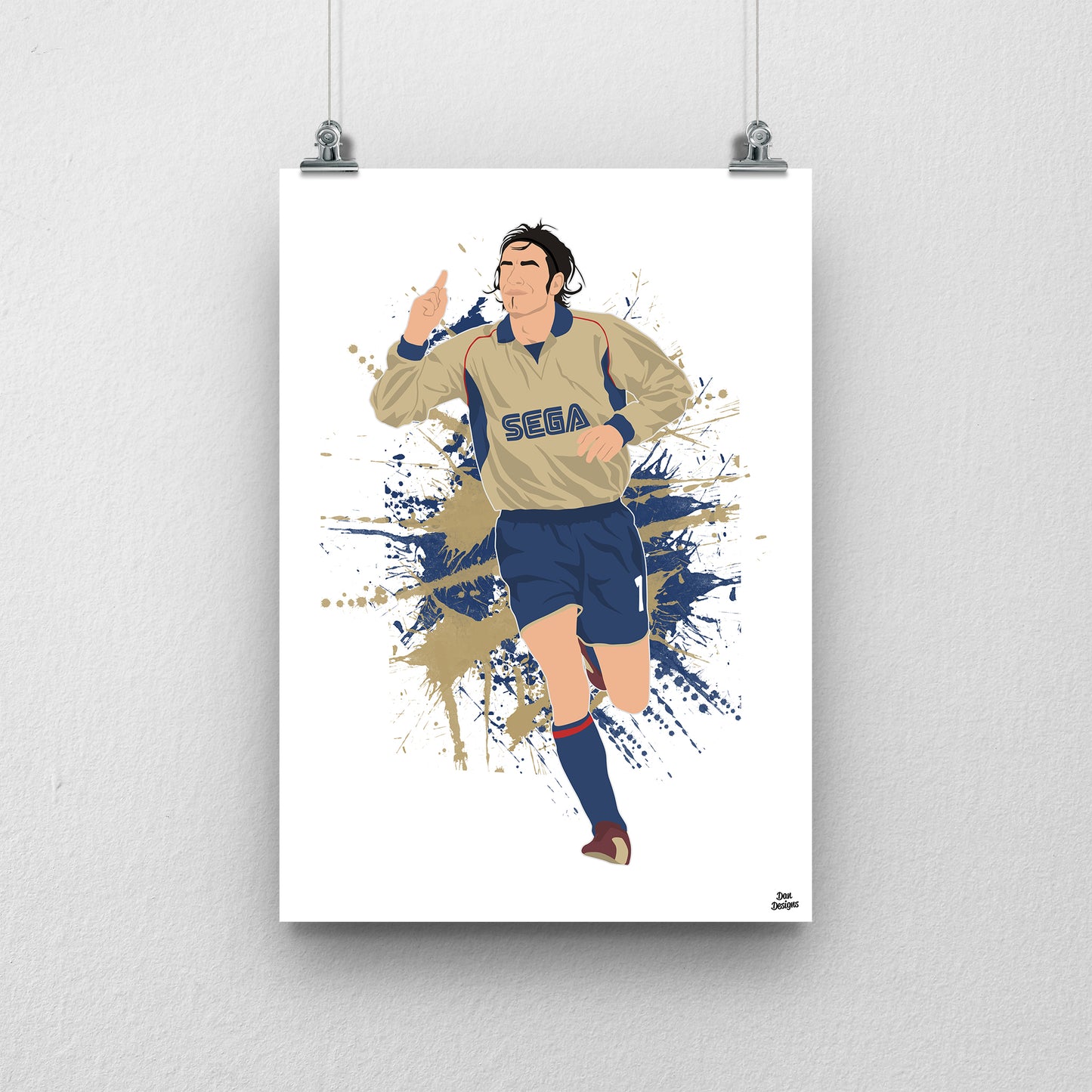 Robert Pires Arsenal Print – Invincibles Football Poster