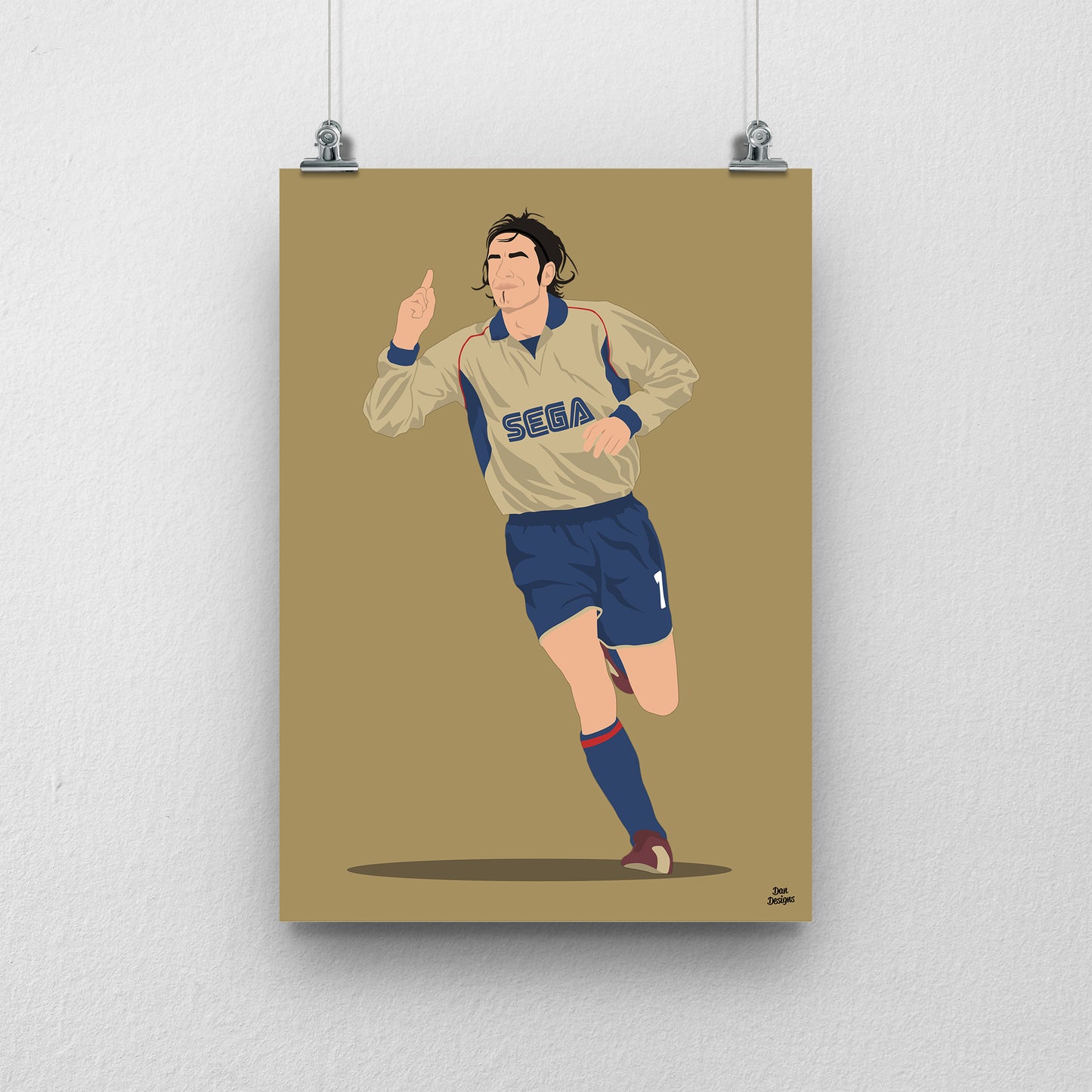 Robert Pires Arsenal Print – Invincibles Football Poster