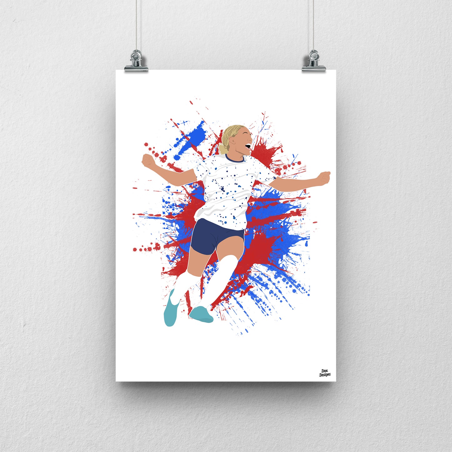 Trinity Rodman Print - USWNT football poster