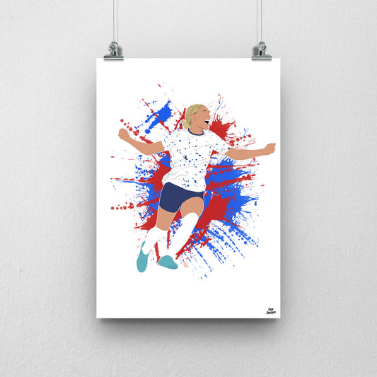 Trinity Rodman Print - USWNT football poster