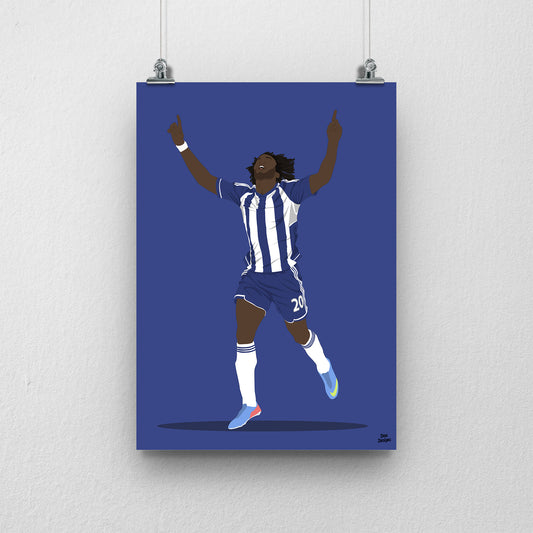 Romelu Lukaku Print – West Brom Poster