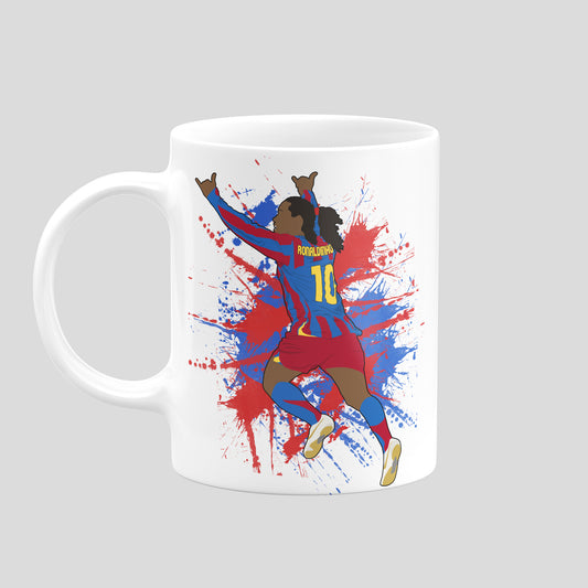 Ronaldinho Barcelona mug – original football artwork