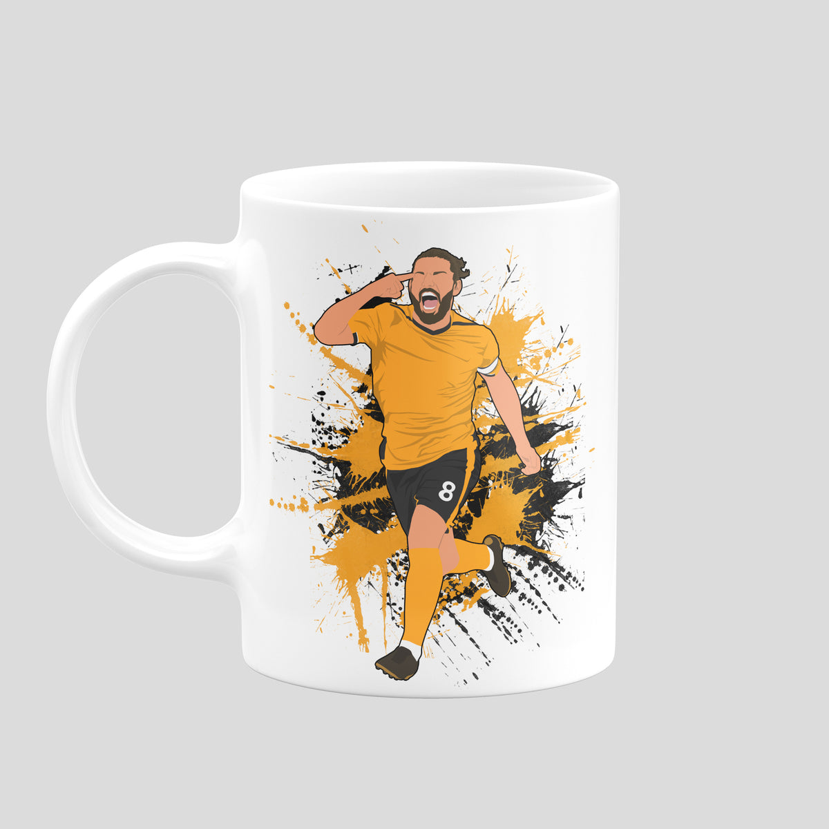 Rúben Neves Wolverhampton Wanderers mug – original football artwork