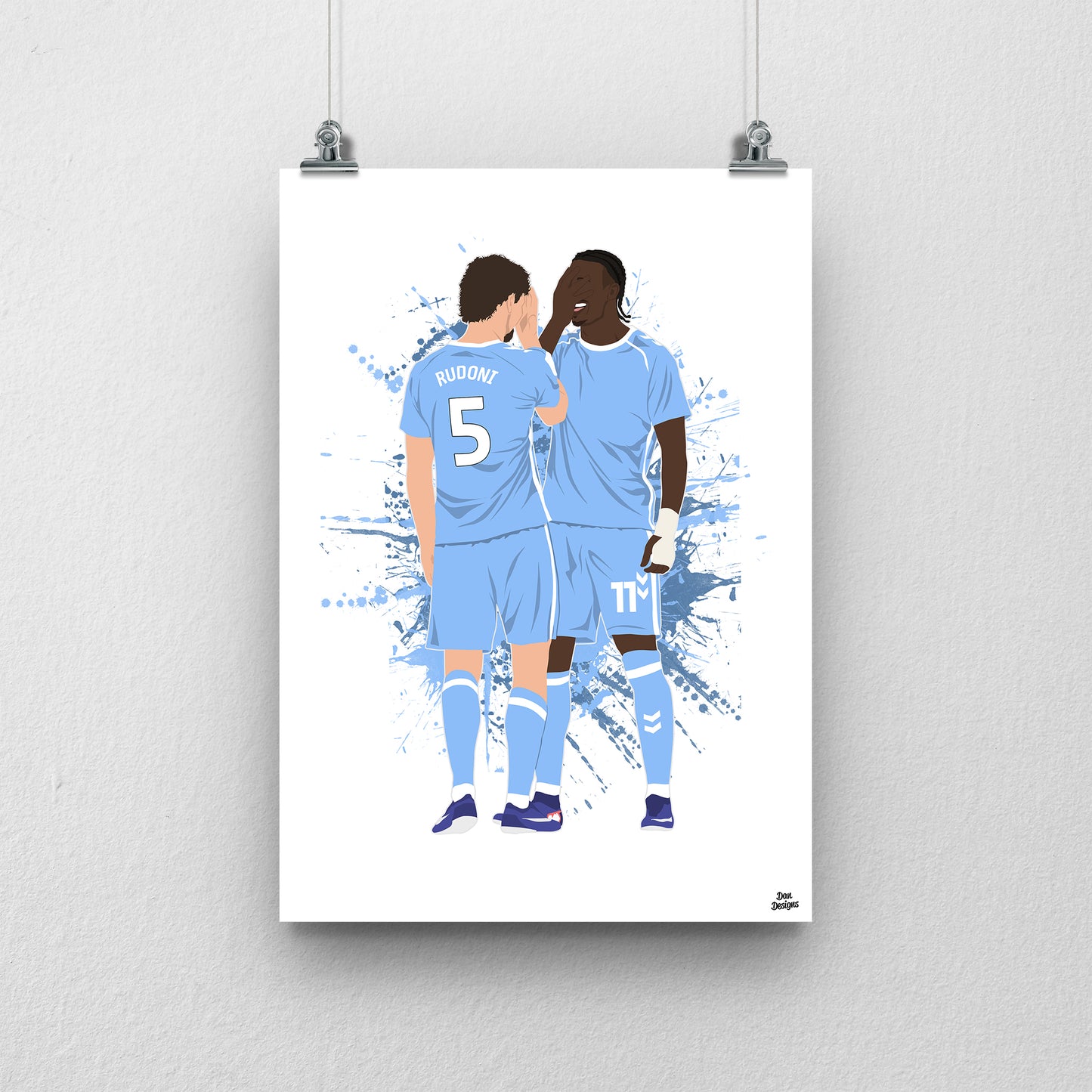 Hadji Wright, Jack Rudoni Print – Coventry City Poster