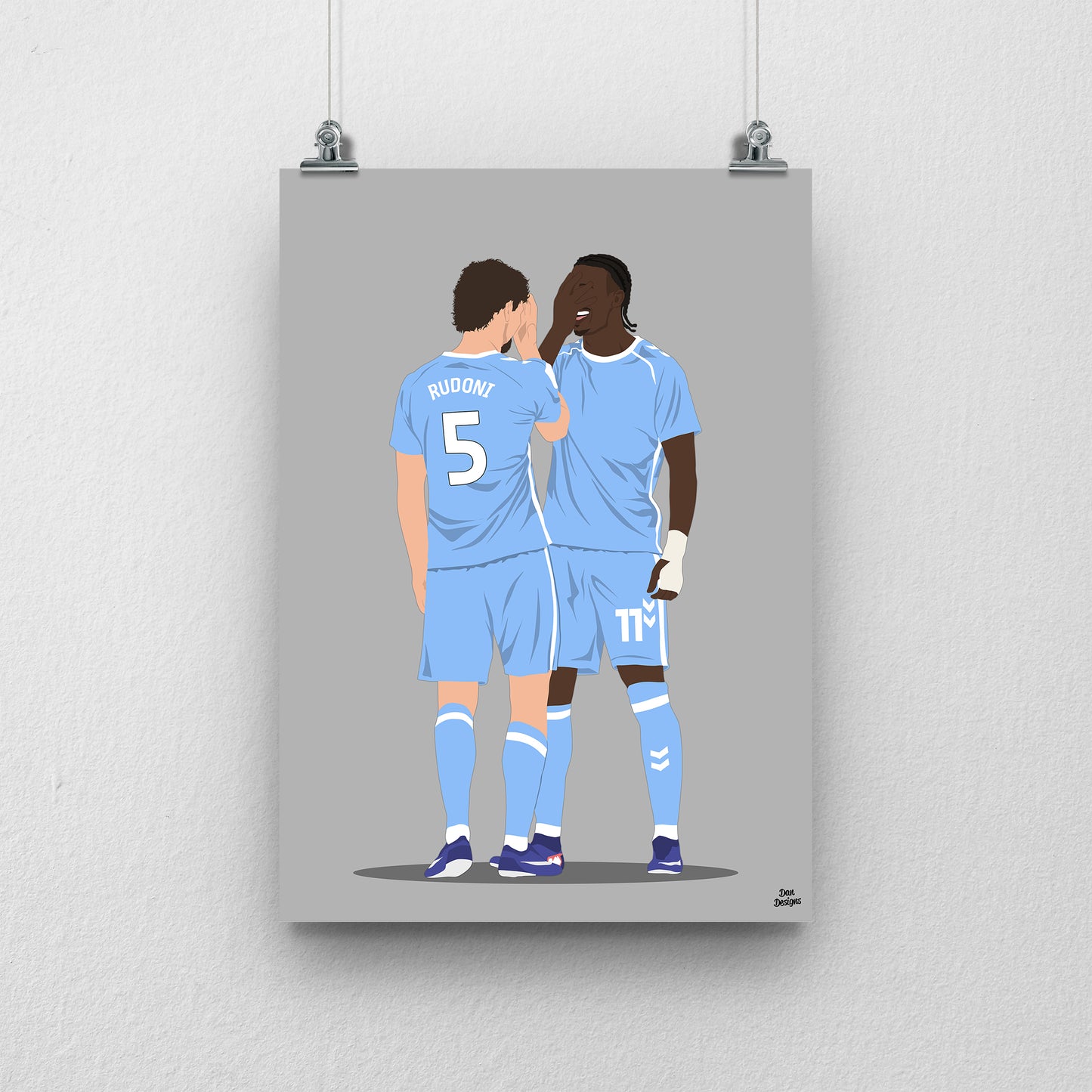 Hadji Wright, Jack Rudoni Print – Coventry City Poster
