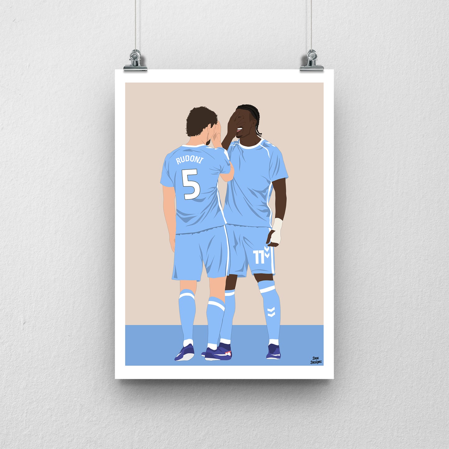 Hadji Wright, Jack Rudoni Print – Coventry City Poster