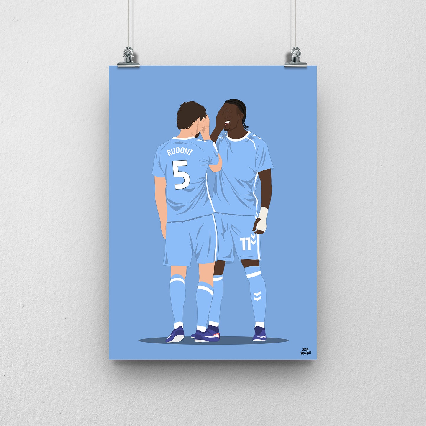 Hadji Wright, Jack Rudoni Print – Coventry City Poster