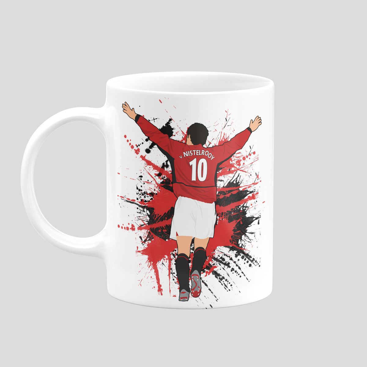 Ruud van Nistelrooy Manchester United mug – original player artwork