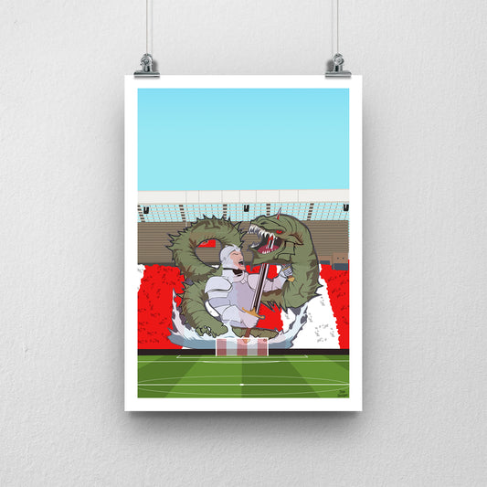 Stadium of Light Lambton Worm Tifo Print – Sunderland AFC Poster