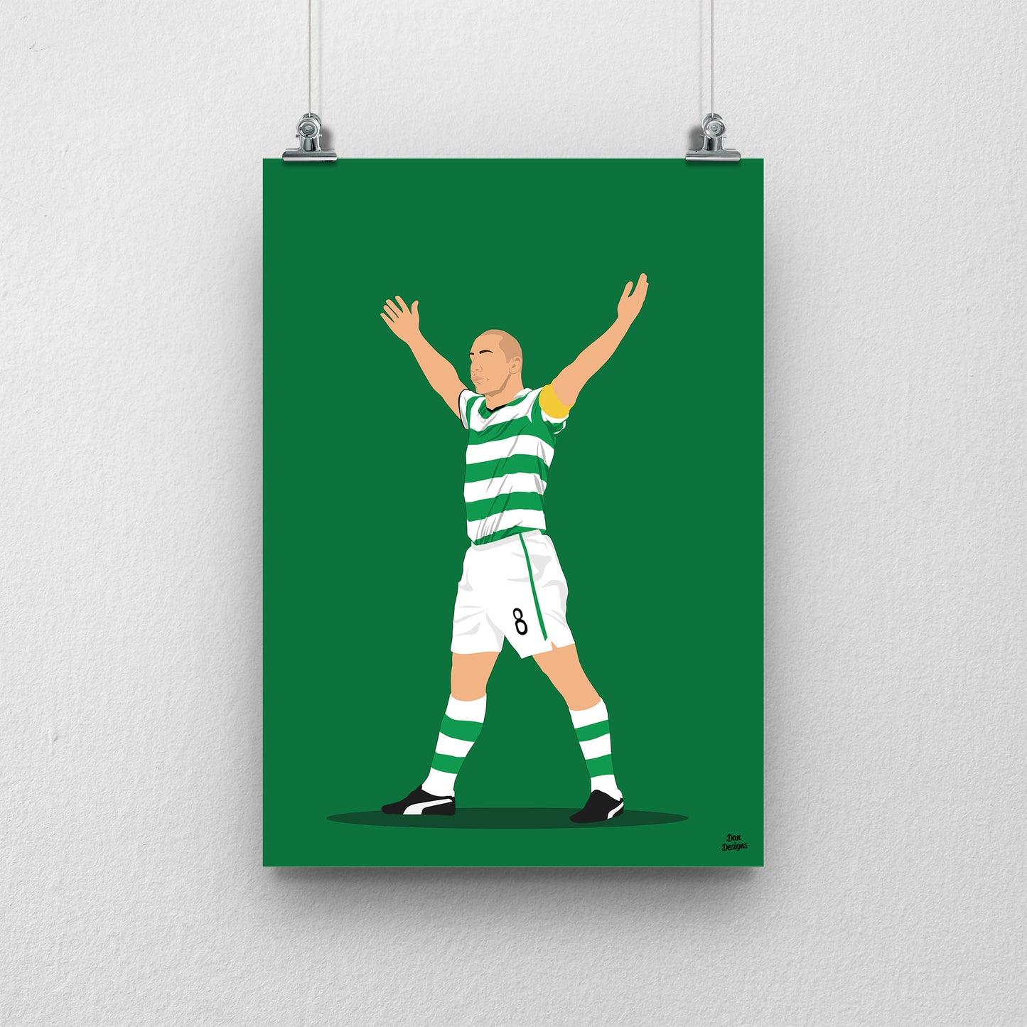 Scott Brown Print – Celtic Broony Celebration vs Rangers Artwork