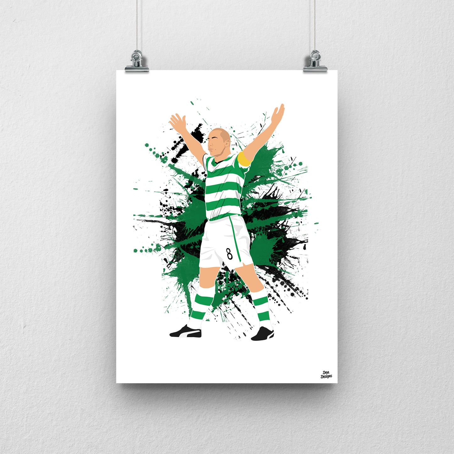 Scott Brown Print – Celtic Broony Celebration vs Rangers Artwork