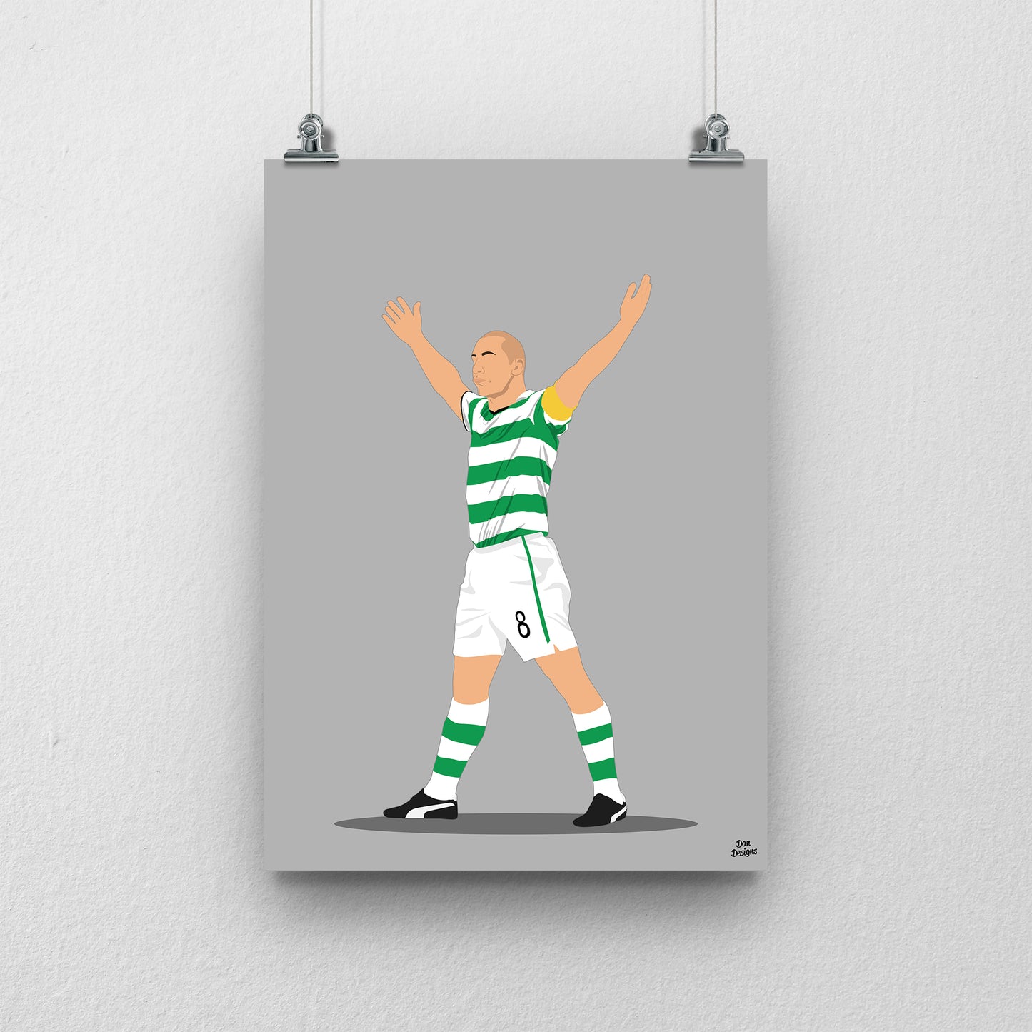 Scott Brown Print – Celtic Broony Celebration vs Rangers Artwork