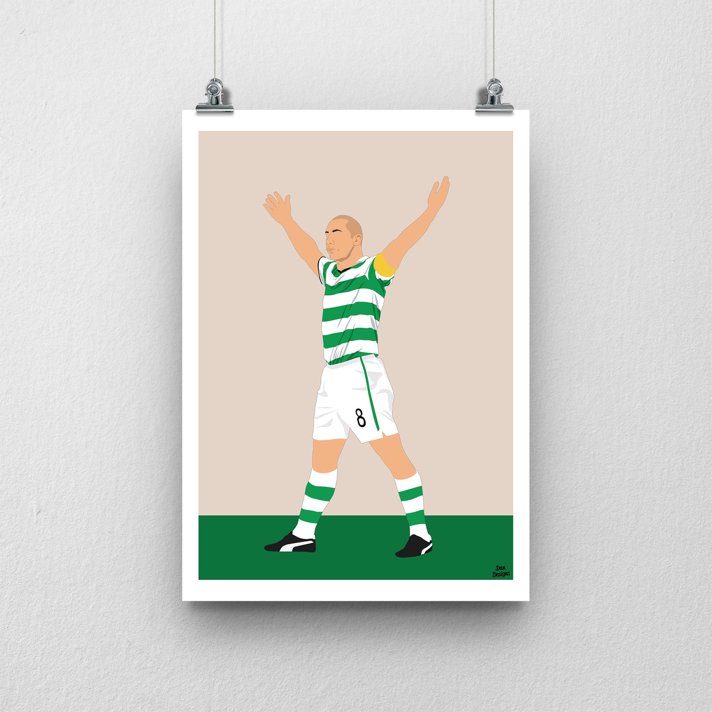 Scott Brown Print – Celtic Broony Celebration vs Rangers Artwork