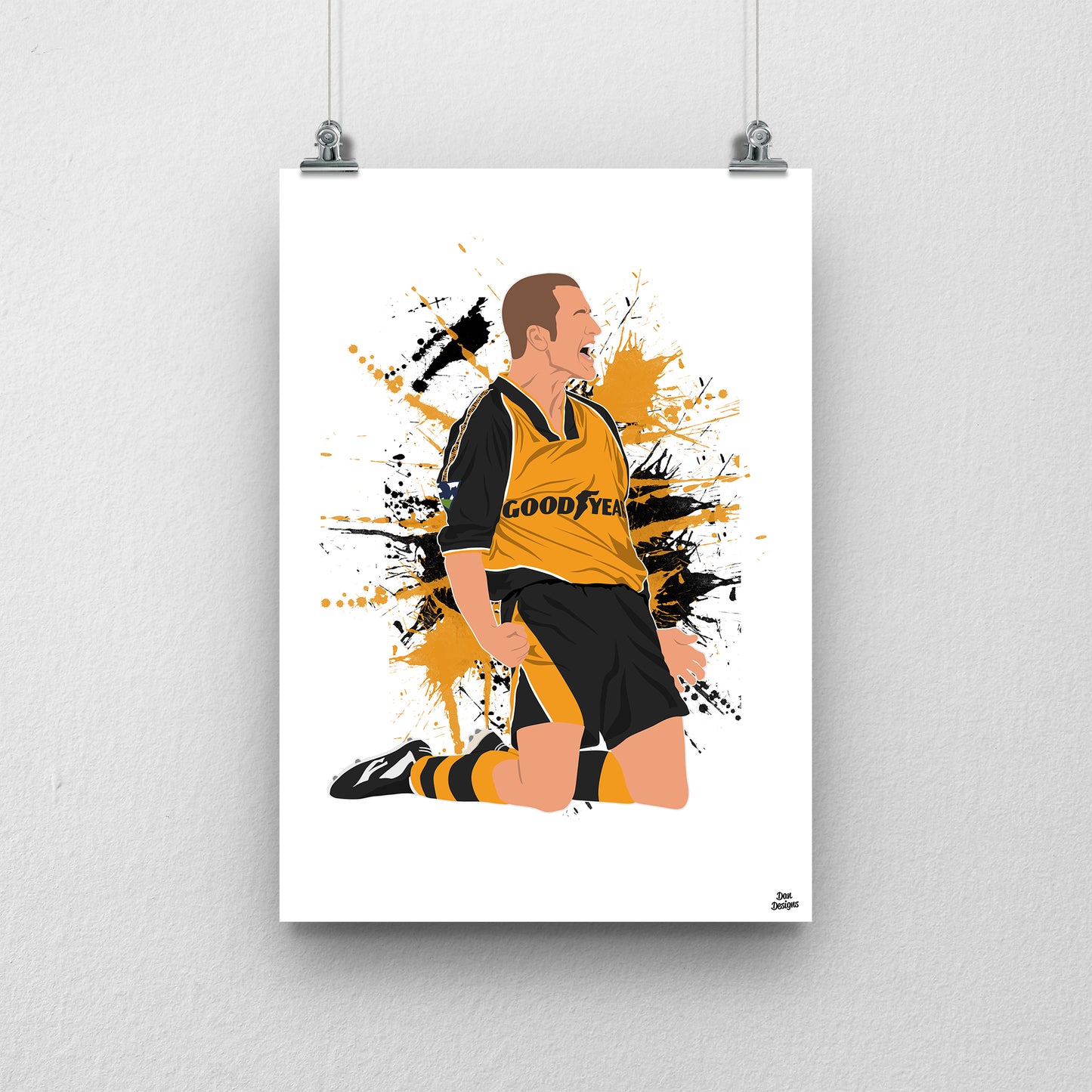 Steve Bull Print – Wolves Legend Poster