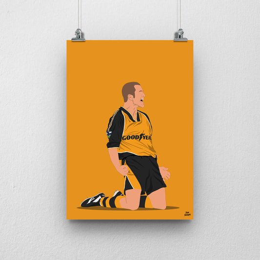Steve Bull Print – Wolves Legend Poster