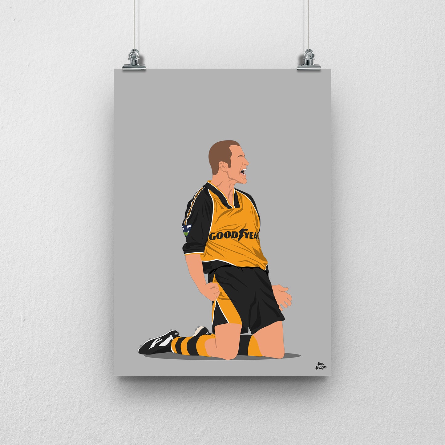 Steve Bull Print – Wolves Legend Poster
