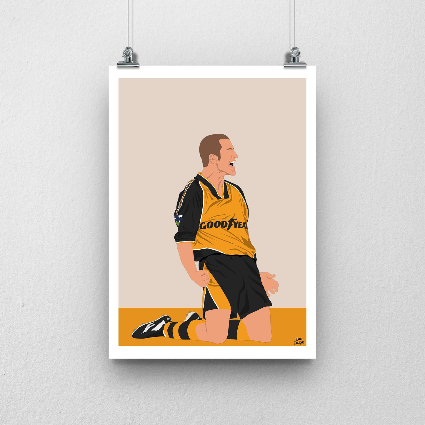 Steve Bull Print – Wolves Legend Poster
