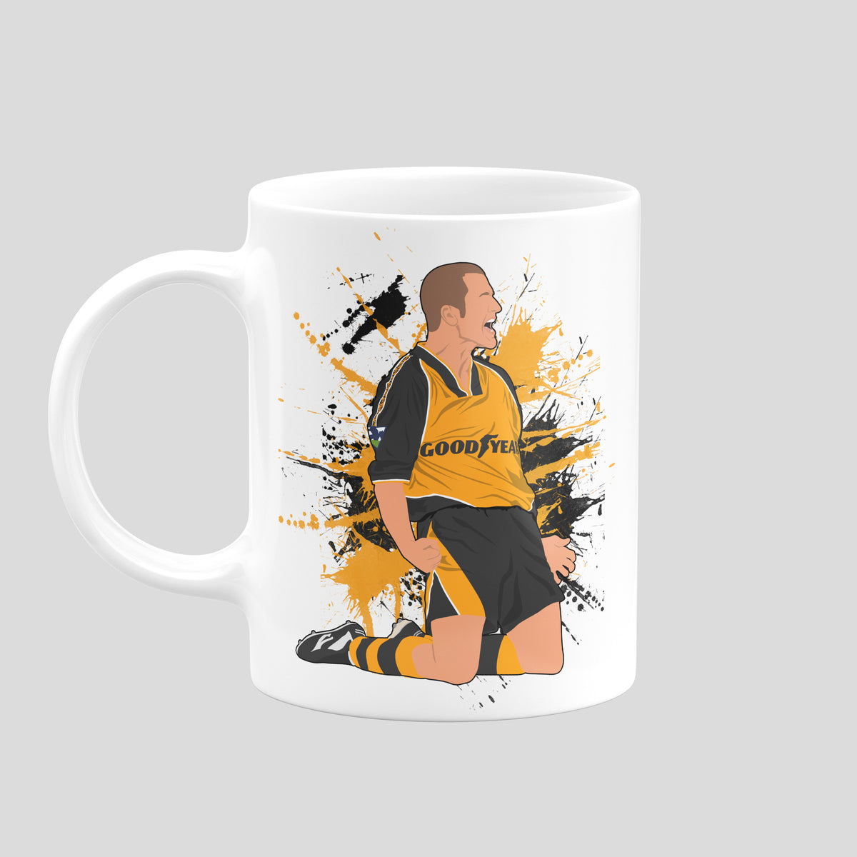 Steve Bull Wolverhampton Wanderers mug – original football artwork