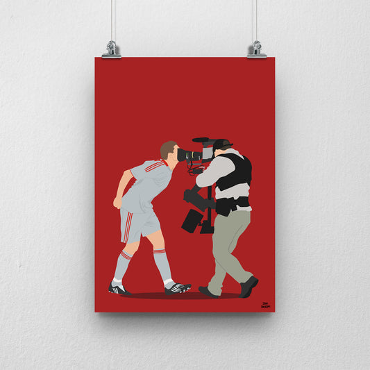 Steven Gerrard Camera Celebration Print