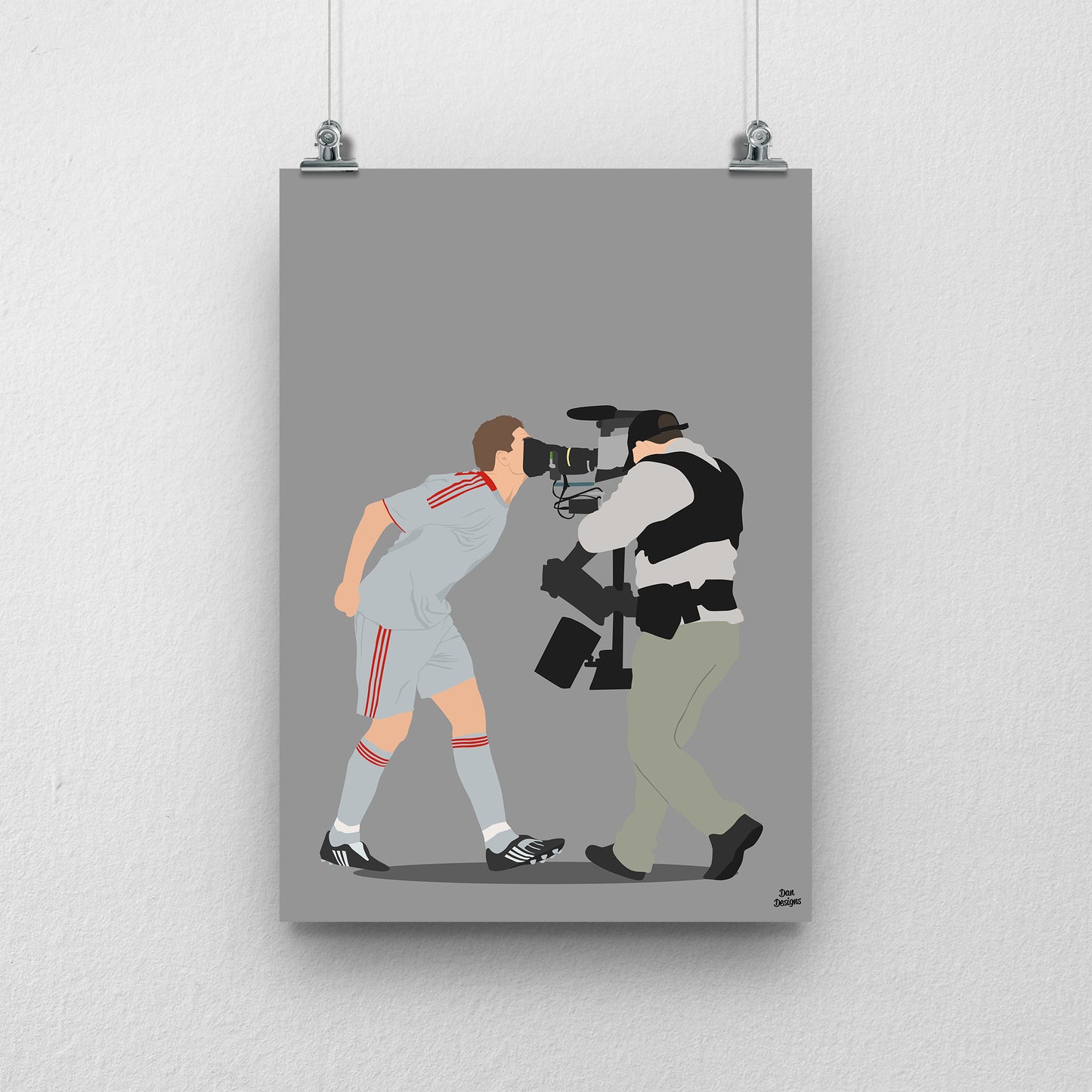 Steven Gerrard Camera Celebration Print