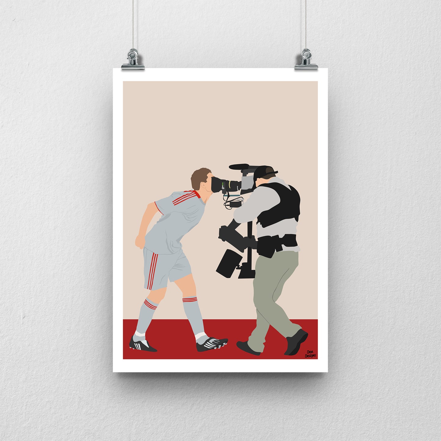 Steven Gerrard Camera Celebration Print