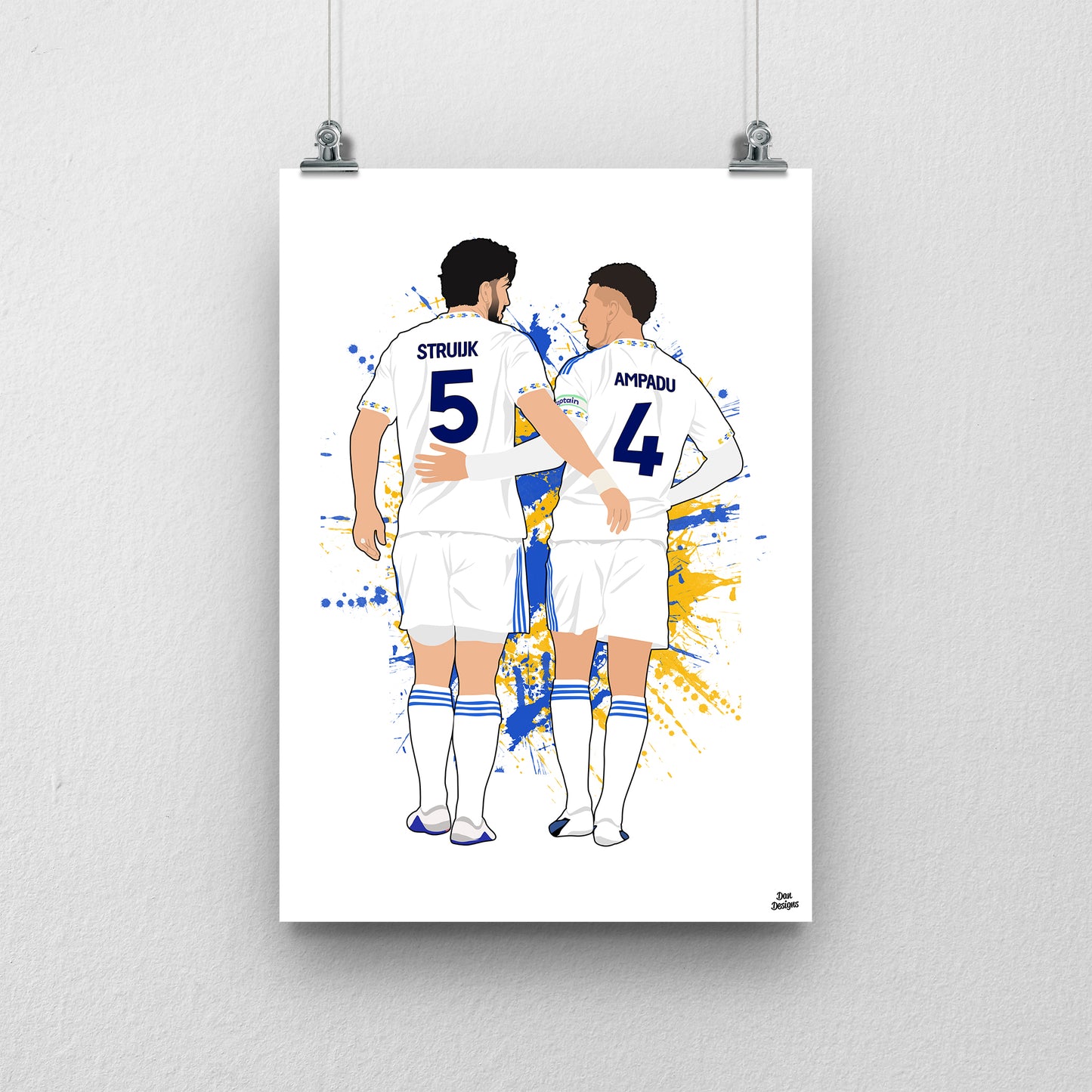 Pascal Struijk & Ethan Ampadu Print – Leeds United Poster