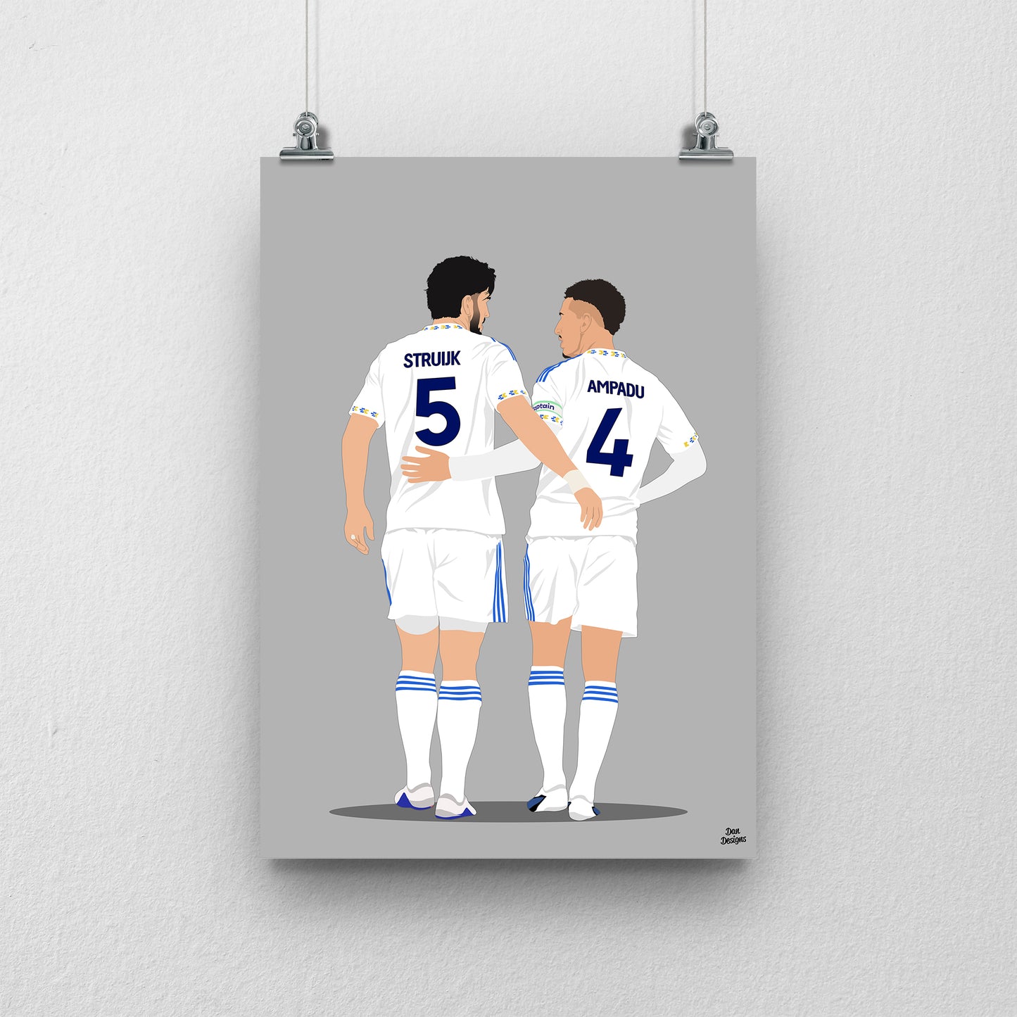 Pascal Struijk & Ethan Ampadu Print – Leeds United Poster
