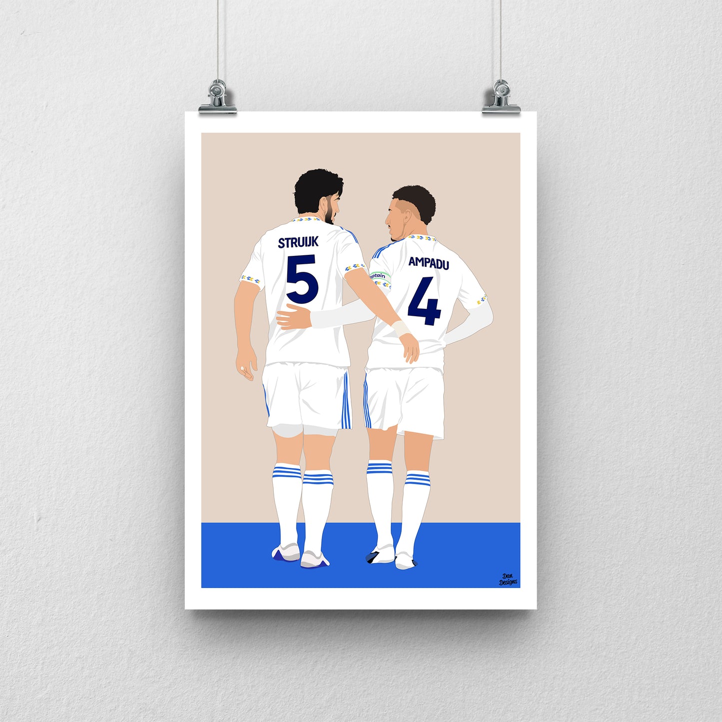 Pascal Struijk & Ethan Ampadu Print – Leeds United Poster