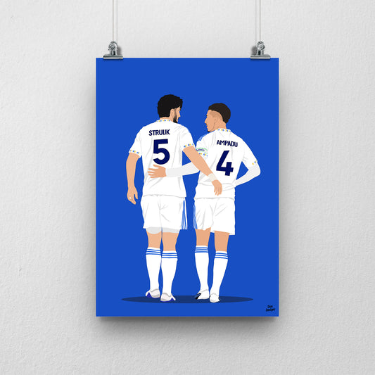 Pascal Struijk & Ethan Ampadu Print – Leeds United Poster