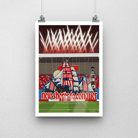 Stadium of Light Europa League Tifo Print – Sunderland AFC Poster