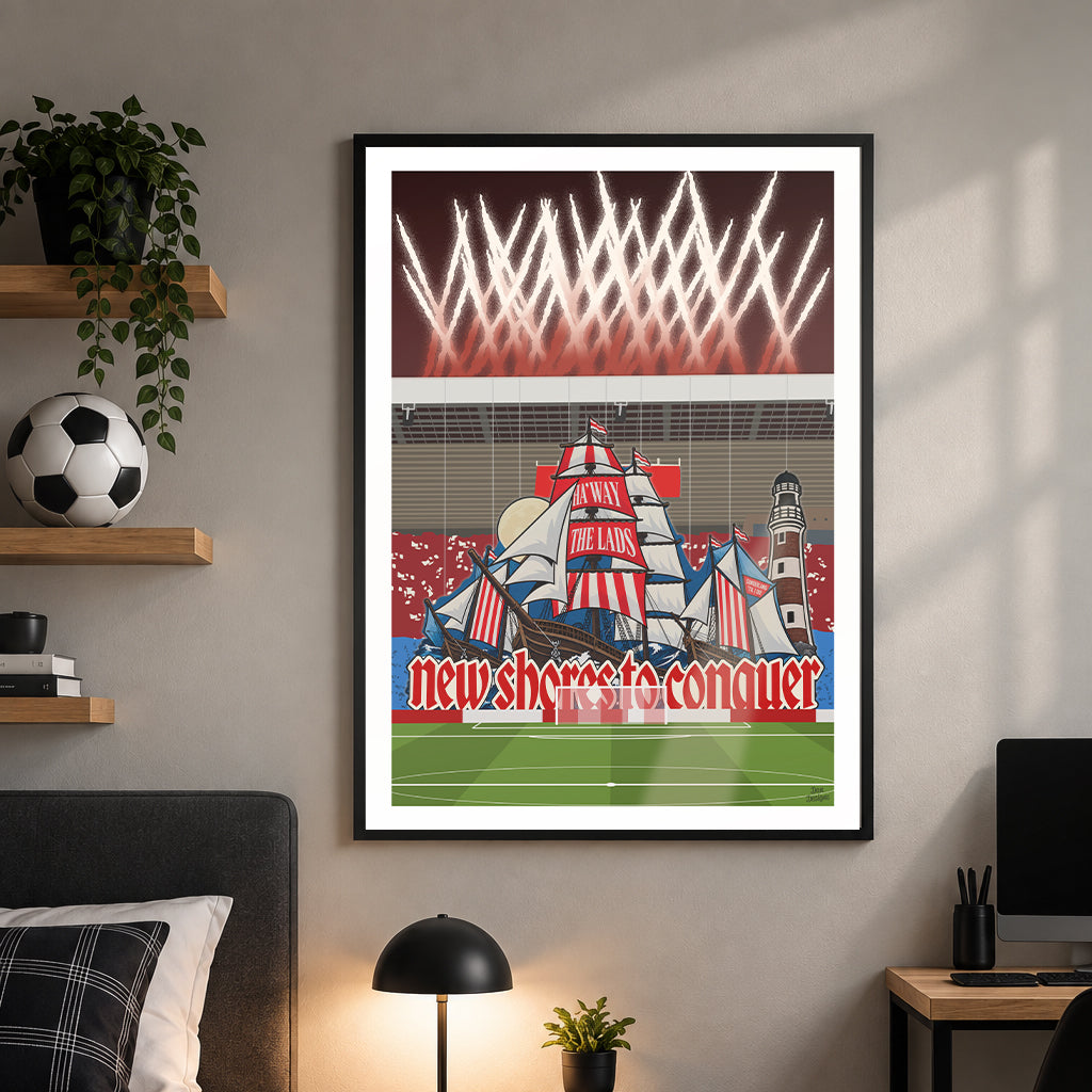 Stadium of Light Europa League Tifo Print – Sunderland AFC Poster