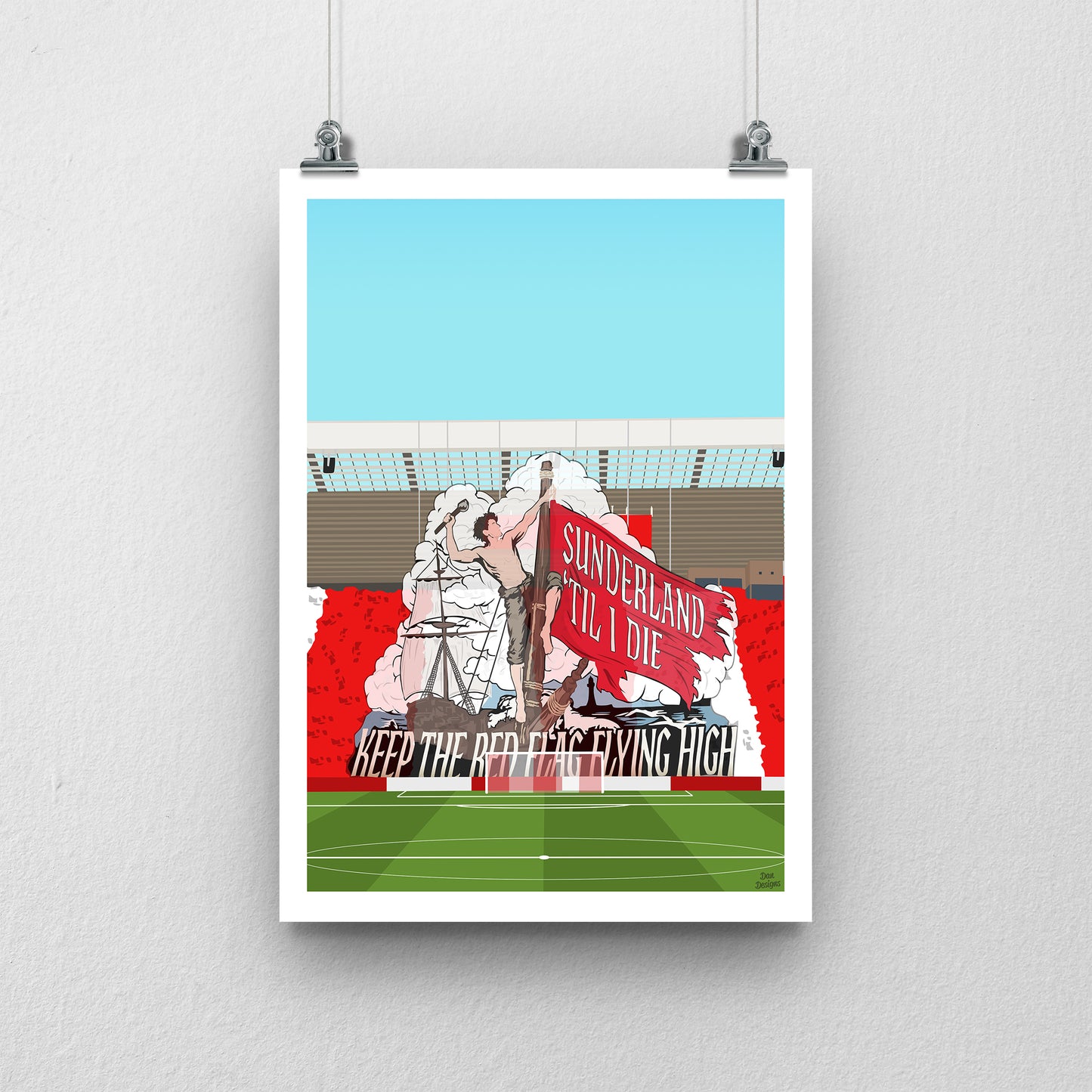 Stadium of Light STID Tifo Print – Sunderland AFC Poster
