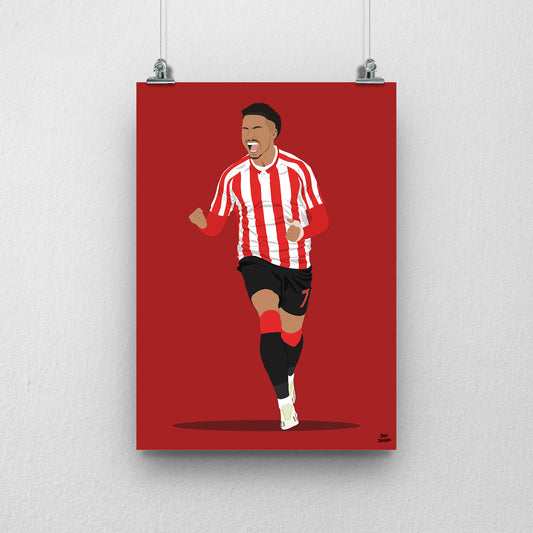 Chemsdine Talbi Sunderland Print – Football Artwork