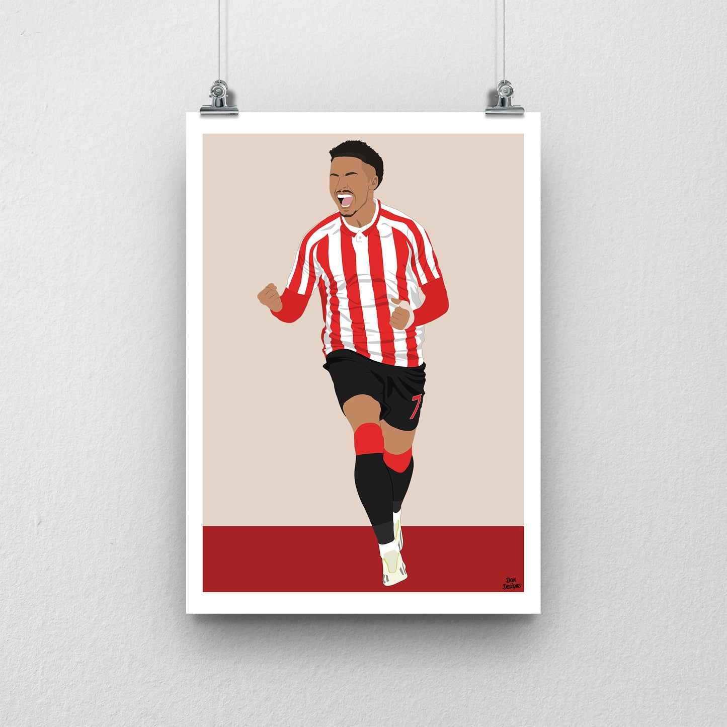 Chemsdine Talbi Sunderland Print – Football Artwork