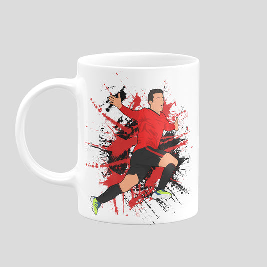 Robin van Persie Manchester United mug – original player artwork