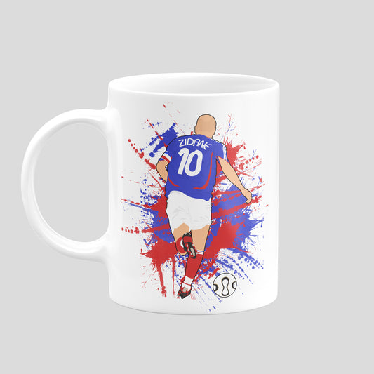 Zinedine Zidane France mug – original football artwork