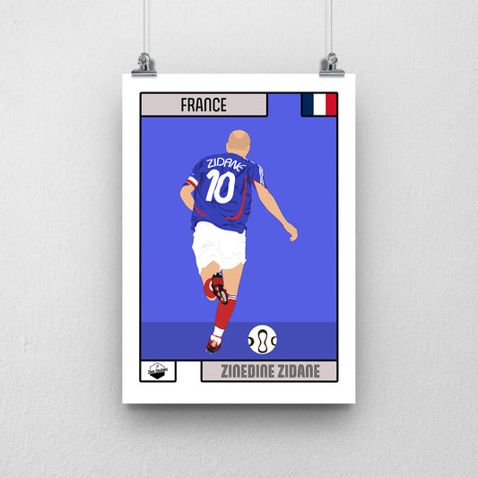 Zinedine Zidane France Print – Football Artwork
