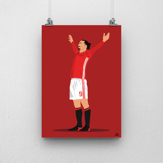 Zlatan Ibrahimovic Print | Manchester United Poster